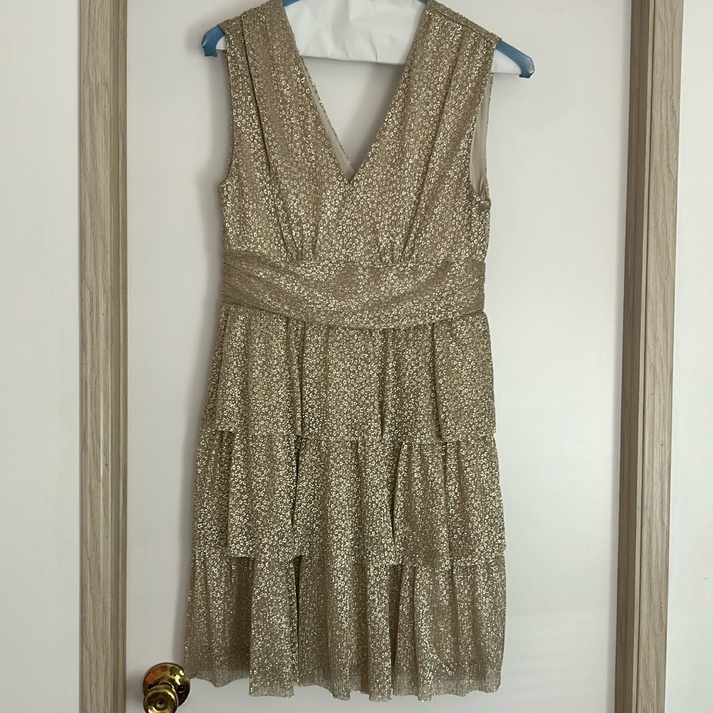 Lilly Pulitzer gold dress
